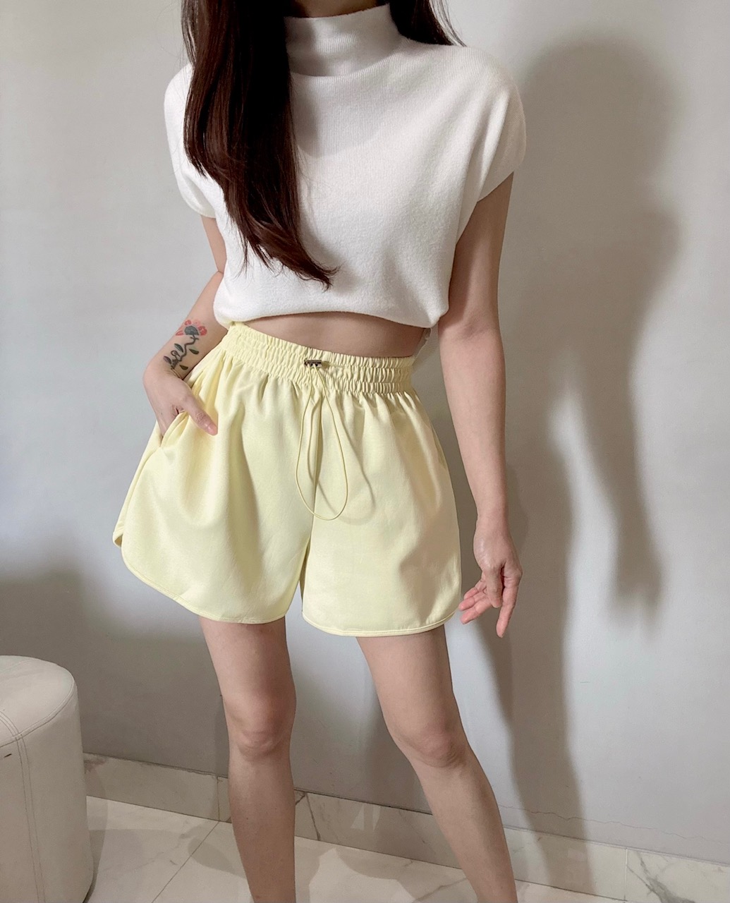 Ndudshop - Cotton fleece shorts (Kode: 5839) Hitam