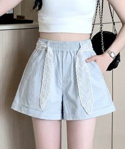 Ndudshop – Cotton shorts + lace belt (Kode: 5858)
