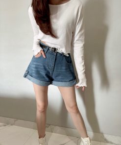 Ndudshop - Denim shorts + belt (Kode: 5877)