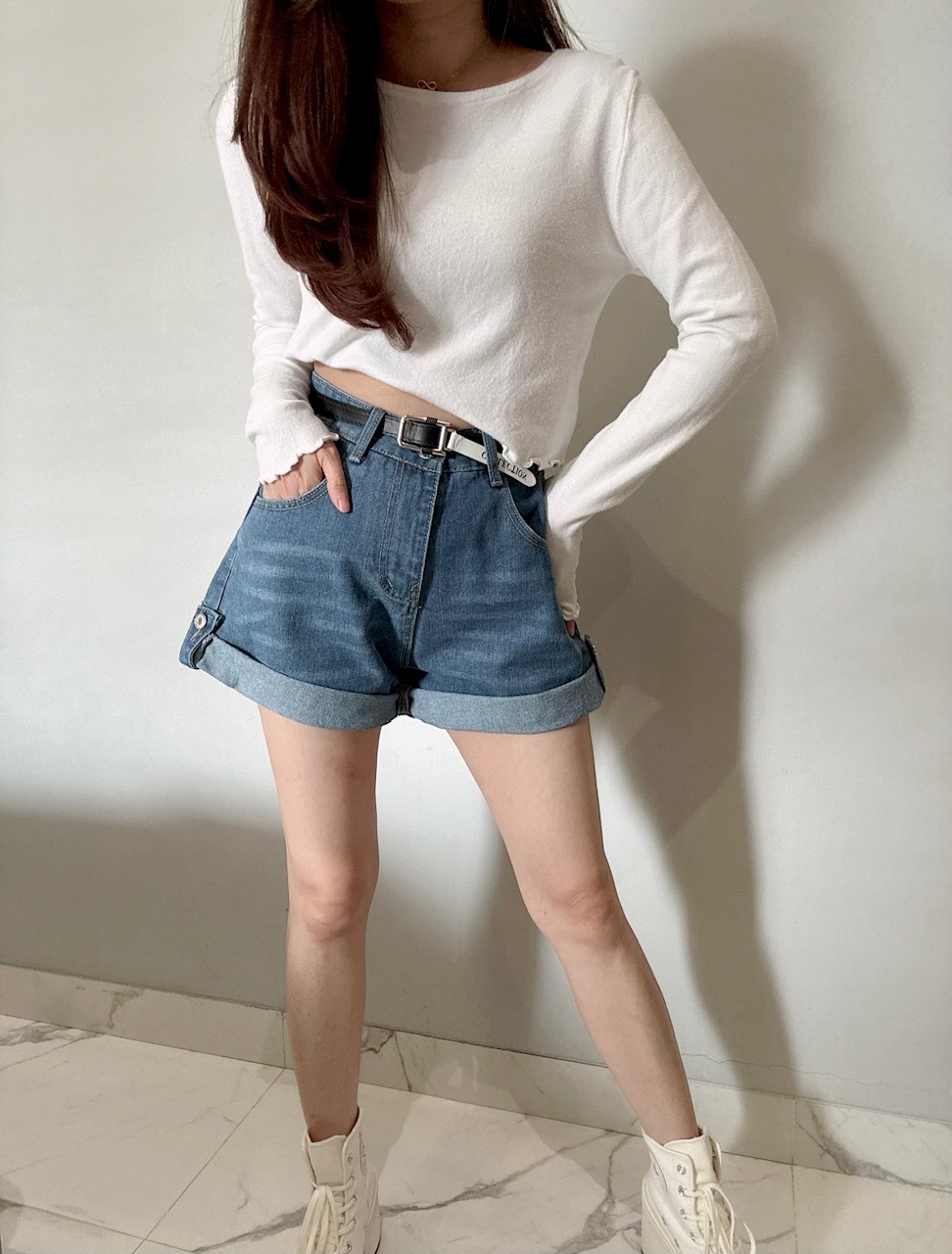 Ndudshop - Denim shorts + belt (Kode: 5877) - Image 2