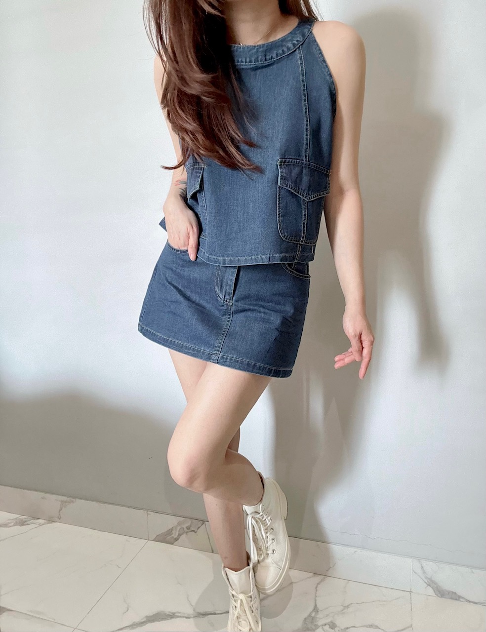 Ndudshop - Denim skort set (Kode: 5878HML) - Image 2