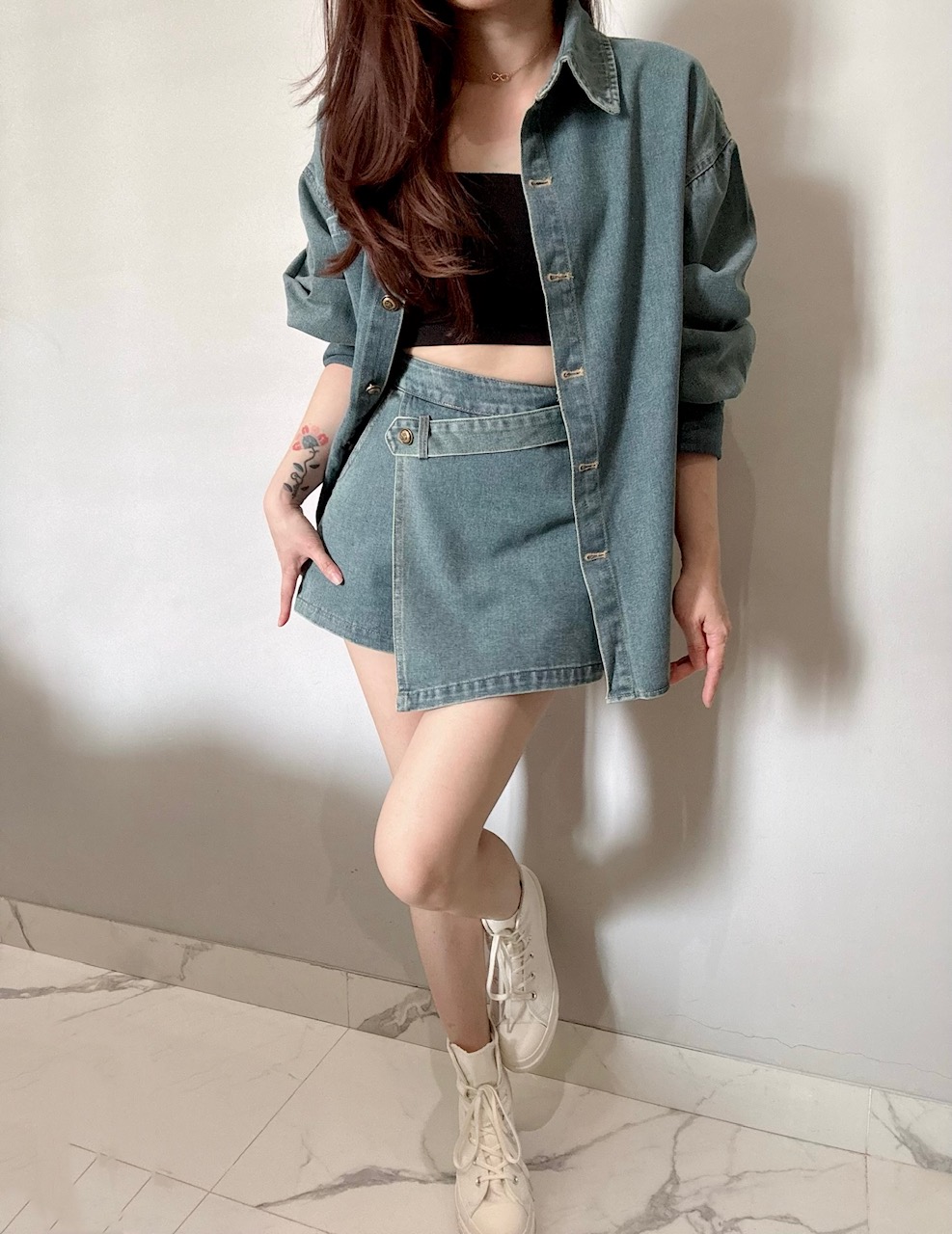 Ndudshop - Denim shirt set (Kode: 5880HNQ) - Image 2