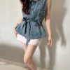 Ndudshop – Denim top (Kode: 5907PO)